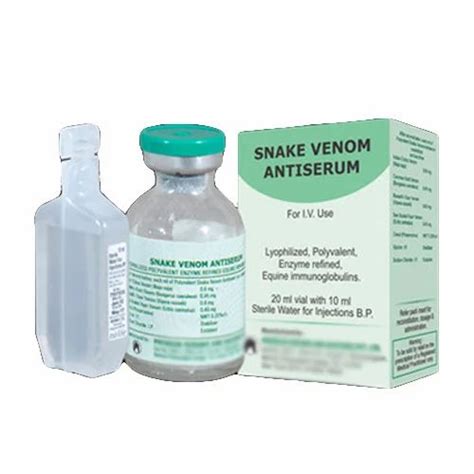 Snake Venom Antiserum I.P, 20ml Vial With 10ml at Rs 580/unit in Nashik | ID: 19938471948