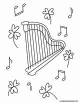 Harp Coloring Pages sketch template