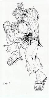 Akuma Street Fighter Coloring Pages sketch template