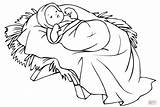 Baby Jesus In A Manger coloring Page  Free Printable Coloring Pages sketch template