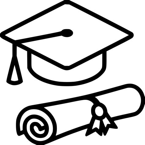 Open full size Grad Cap Png Doodle - Graduation Hat And Diploma Drawing. Download transparent ...