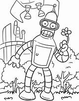 Sci Fi Robot Coloring Page  Download Print Or Color Online For Free sketch template