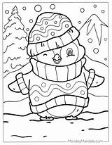Cute Penguin Family Coloring Page Free Pages Online sketch template