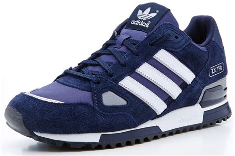 Adidas Trainers Men's ZX750 Suede Trainers Gym Shoes Sneakers Navy/Blue ...