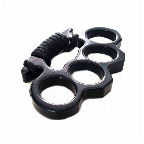 Buy Black Knuckle Punch With String for Martial Arts and Self Defense ...