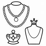 Royal Jewelry items Outline coloring Book Page Line Art Drawing  sketch template