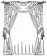 Curtains Coloring Pages sketch template