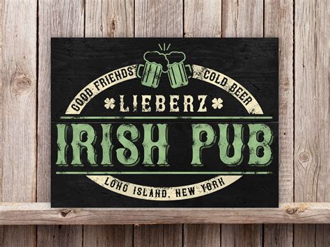 Family Name Irish Pub 22×24 – Barnyard Lane Wood Signs