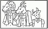 The Three Billy Goats Gruff Coloring Pages  Home sketch template