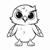 Cartoon Owl Coloring Pages Vector Animals  sketch template