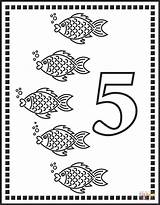 Coloring Pages To print Number five sketch template