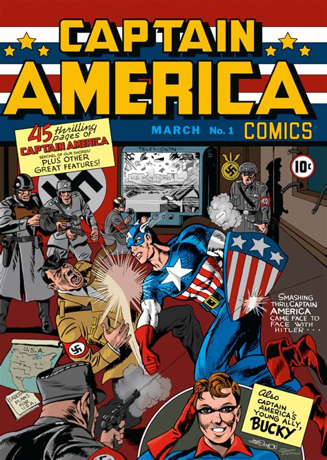 Captain America No. 1 Cover by Joe Simon & Jack Kirby : Catspaw Dynamics · Comics, Books & Pop ...