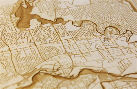 Laser Engraved Calgary Map | Experimenting with engraving se… | Flickr