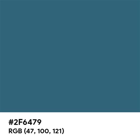 Denim Blue color hex code is #2F6479