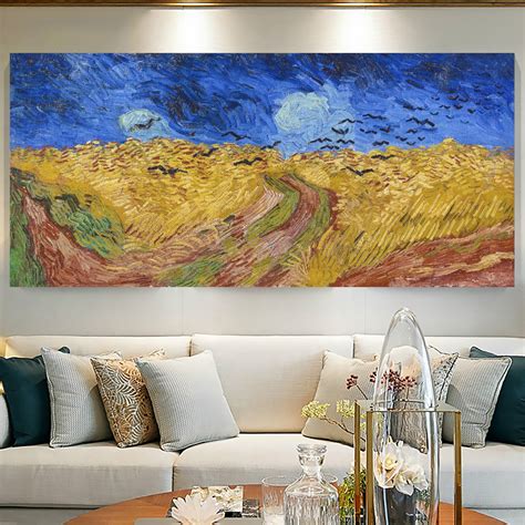 Vincent Van Gogh's Wheatfield With Crows 1890 Wall Art, Art Reproduction, Famous Modern Painting ...