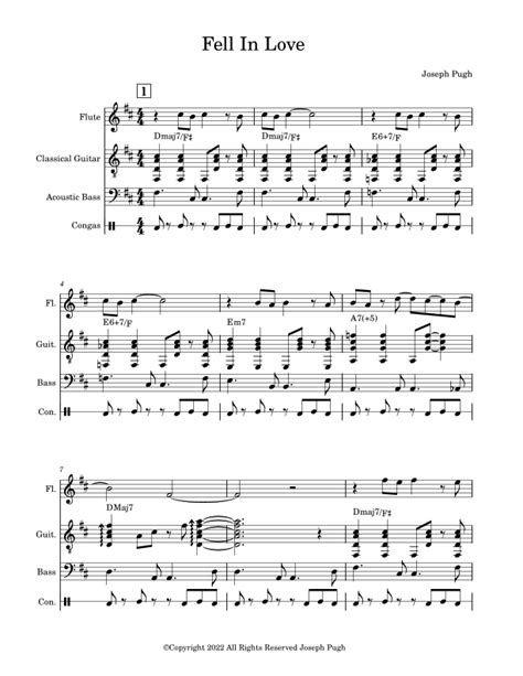 Fell In Love Sheet Music | Joseph Pugh | Performance Ensemble