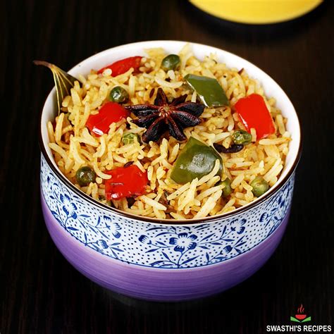 Capsicum Rice Recipe | Bell Pepper Rice - Swasthi's Recipes