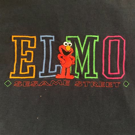 Elmo Sesame Street Muppets Jim Henson Embroidered Gra… - Gem