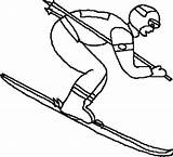 Skiing For Olympic Coloring Page  Sky Winter Olympics sketch template