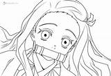 Nezuko Coloring Pages  Free Printable sketch template