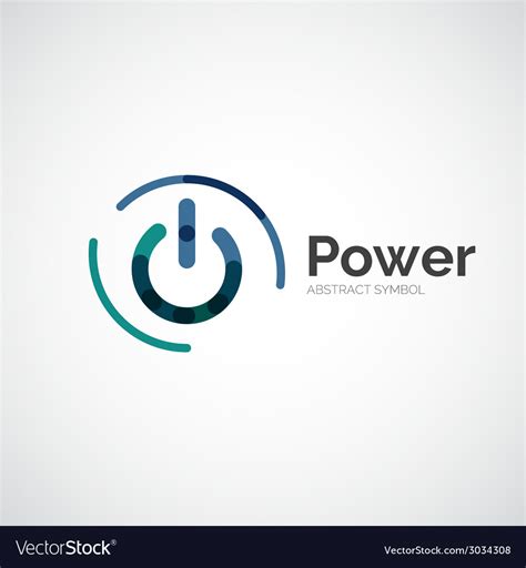 Power button logo design Royalty Free Vector Image