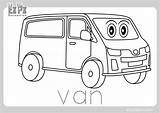 Van Coloring Page For Kids Free PDF Download  Ezpzlearncom sketch template