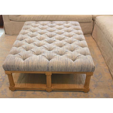 Custom Tufted Ottoman Coffee Table – Mortise & Tenon