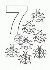 Number 7 coloring Pages For Kids Counting sheets Printables Free  sketch template
