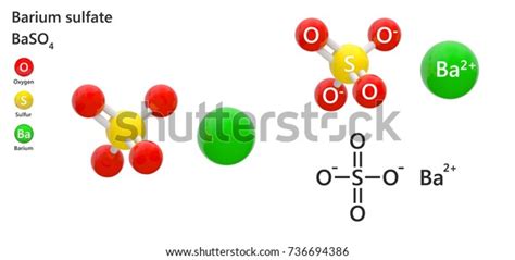 Barium Sulfate Molecular Formula Baso4 Bao4s Stock Illustration 736694386 | Shutterstock