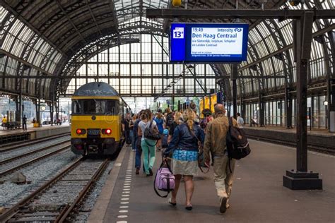 Amsterdam Central Station Train Passengers Editorial Photography - Image of passenger ...