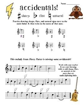 Sharps & Flats theory worksheets by Grace Notes | TpT