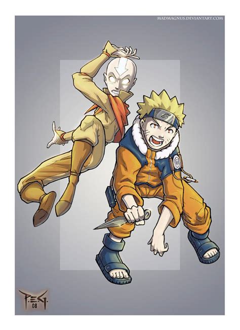 Naruto and Aang commission by madmagnus on DeviantArt