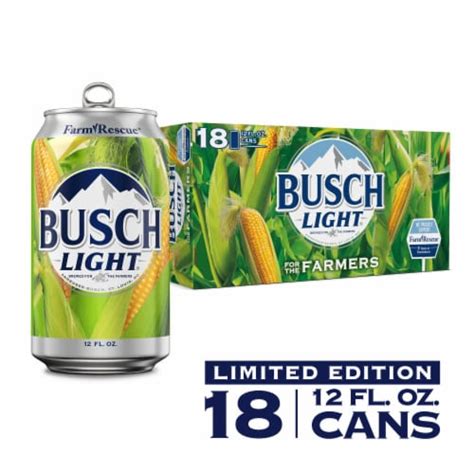 Busch Light Domestic Lager Beer, 18 cans / 12 fl oz - Fry’s Food Stores