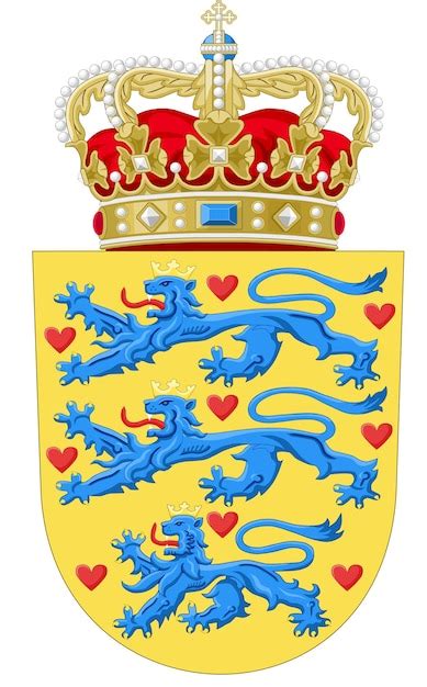 Premium Vector | National coat of arms of denmark