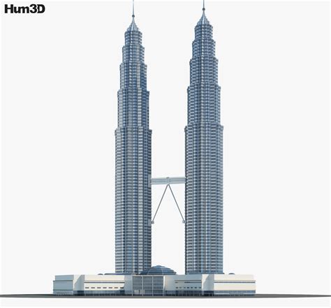 Petronas Twin Towers 3D model - Architecture on Hum3D