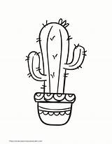 Free Cactus Coloring Pages For Kids sketch template