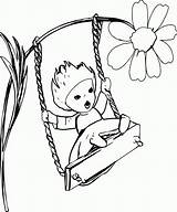 Swing Coloring Page  Home sketch template