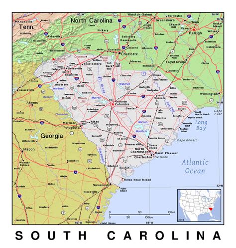 Exploring South Carolina Map With Cities In 2023 - Map Of The Usa