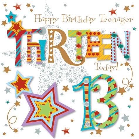 Happy 13th Birthday Images - Printable Template Calendar