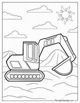 Digger Moving Parts Craft Sketch Coloring Page sketch template