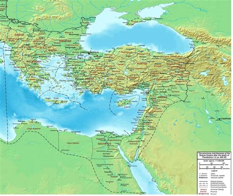 Map of the Eastern Roman Empire : byzantium