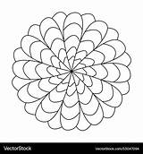 Simple Mandala Elemental elegance coloring Book Vector Image sketch template