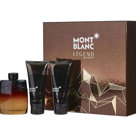 Mont Blanc Gift Set Mont Blanc Legend Night By Mont Blanc in 2021 | After shave balm, Shower gel ...