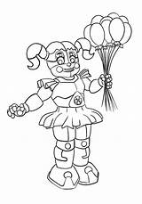 Marionette FNAF Coloring Page  Free Printable Pages For Kids sketch template