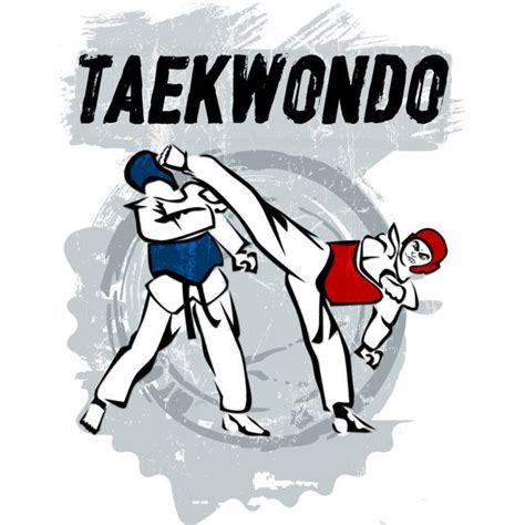 an image of two people in the middle of a kickbox fight with text that reads taekwondo