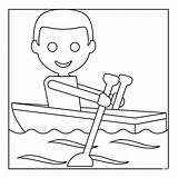 Person Rowing Boat coloring Page  ColouringPages sketch template