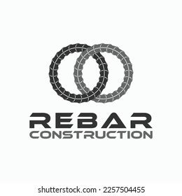 Rebar Concrete Construction Logo Design Vector Stock Vector (Royalty Free) 2257504455 | Shutterstock