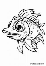 Schöne Hecht Malvorlage » Gratis Ausdrucken & Ausmalen Artus Art sketch template