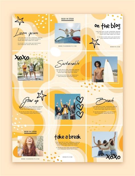 CANVA Instagram Post Template Collage Photoshop Influencer IG Feed ...