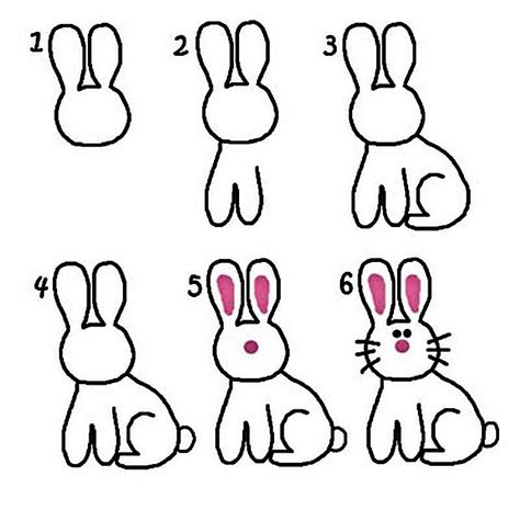 How To Draw A Cute Bunny In 5 Steps Love To Draw Things | Images and ...